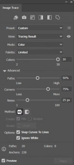 illustrator activar el seguimiento de imagen